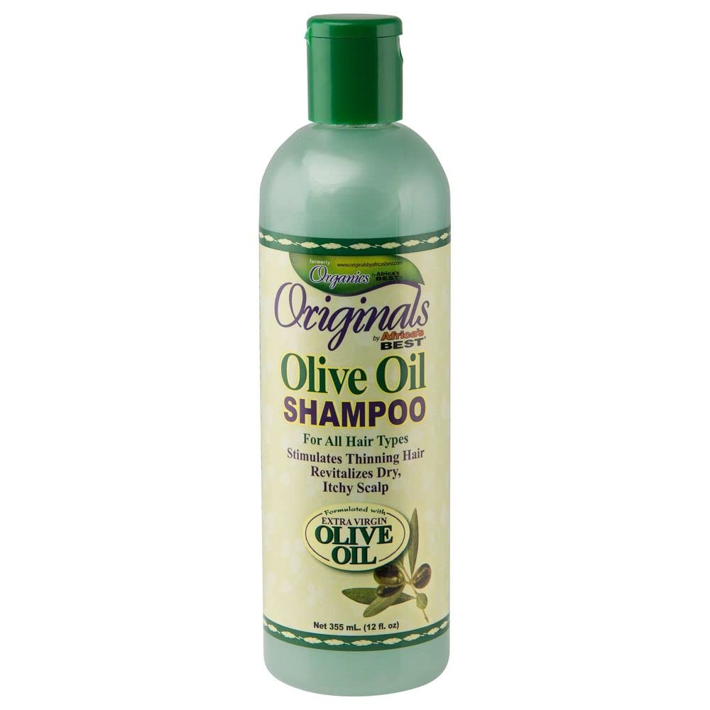 africas best ext virgin olive hair oil shampoo 12oz