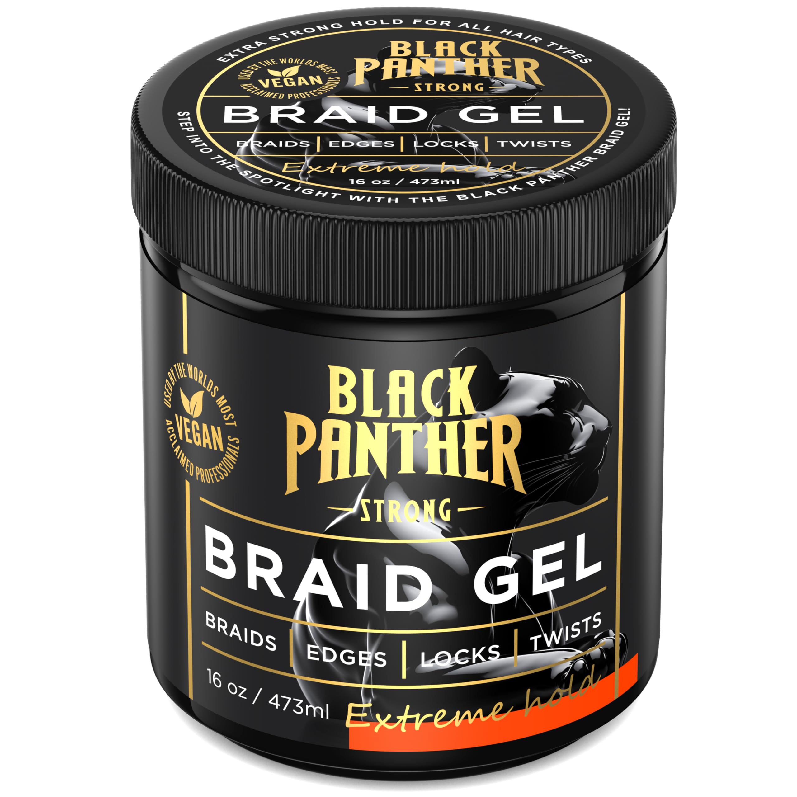 black panther braid gel extreme hold 16oz