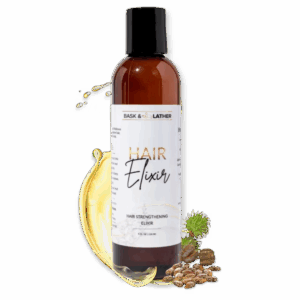 bask&lather hair elixir hair oil 4oz